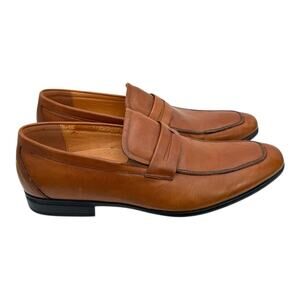 Florsheim Mens Size 10 D Cognac Rucci Slip-On Loafer Dress Shoes Leather EUC